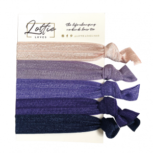 purple hair ties