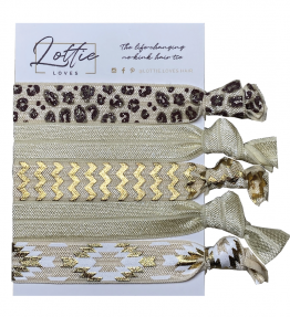 leopard hair ties