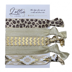 leopard hair ties