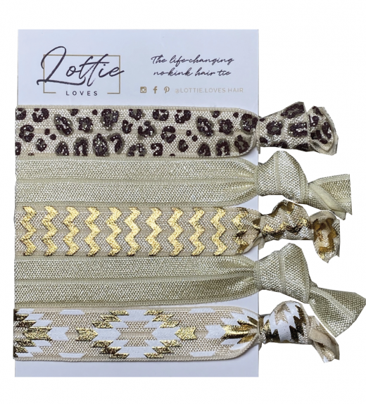 leopard hair ties